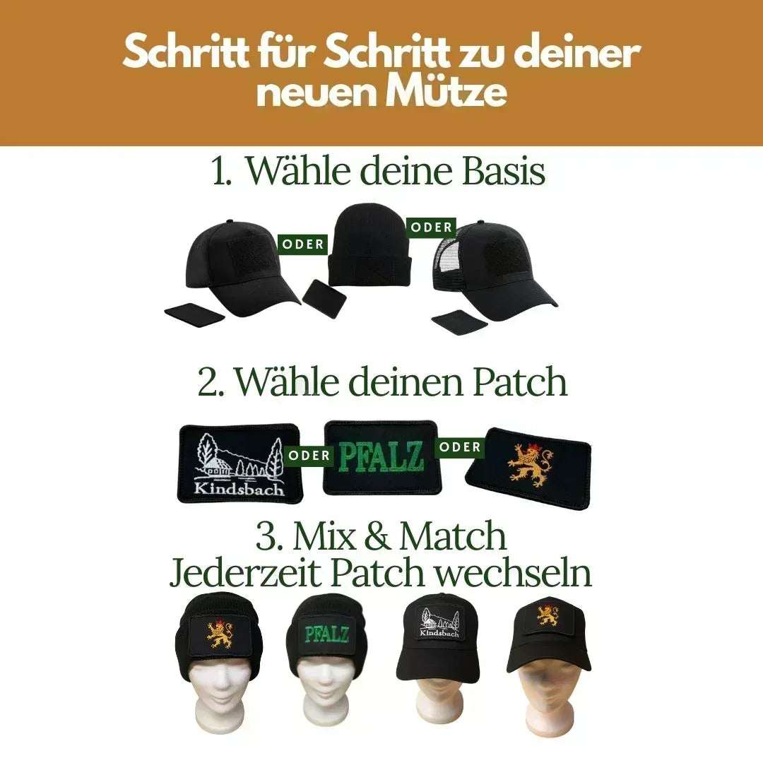 Baseball Cap mit Klettfläche + Pfalz Patch