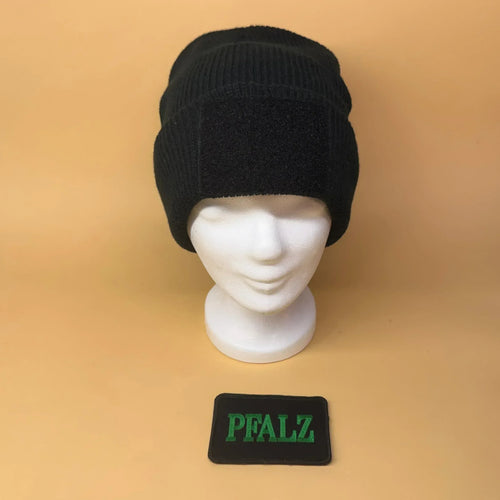 Beanie mit Klettfläche + Pfalz Patch – Warmes Winter-Bundle mit Pfalzgefühl - Pfälzer Löwen