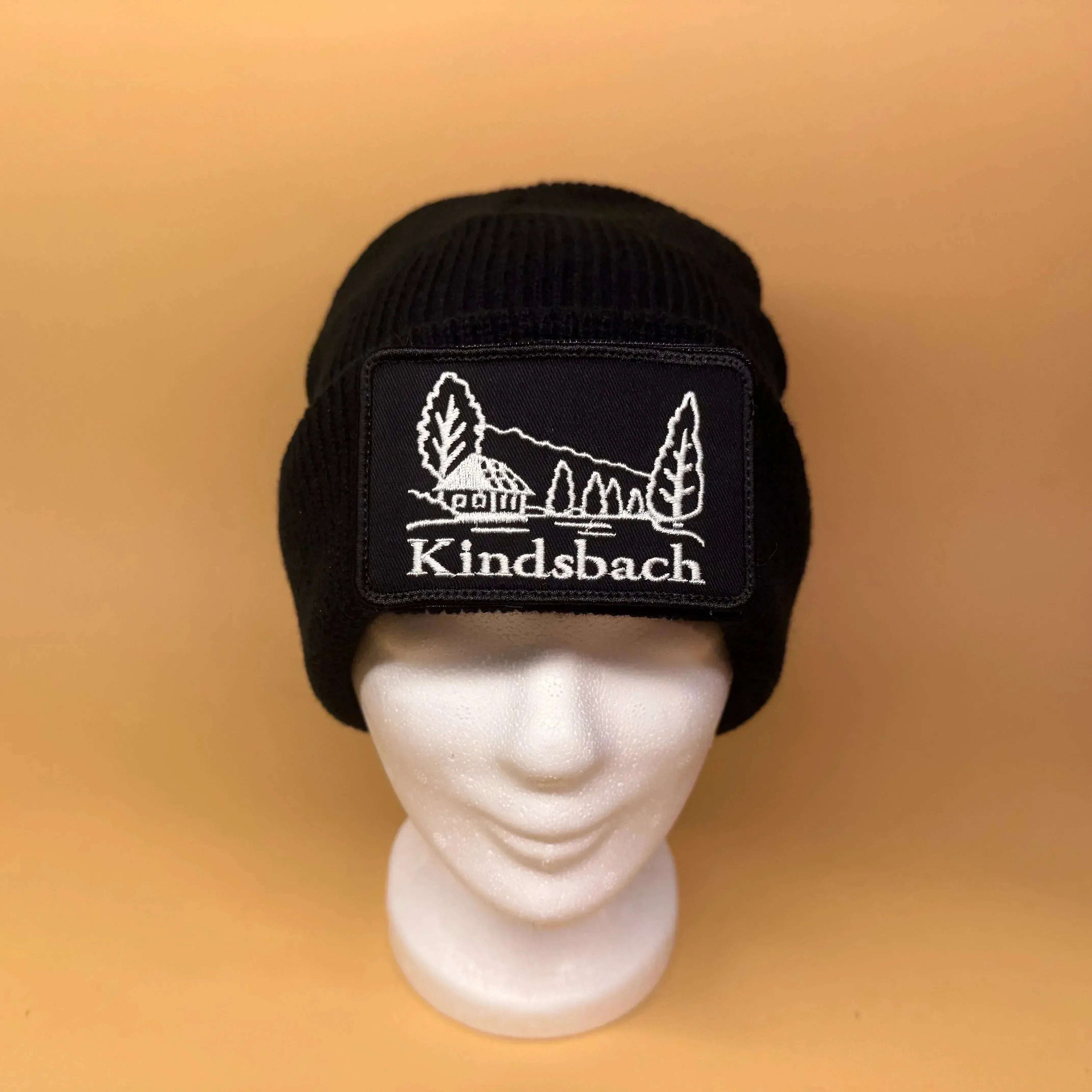Beanie mit Klettfläche + Kindsbach Patch – Warmes Winter-Bundle mit Heimatgefühl - Pfälzer Löwen