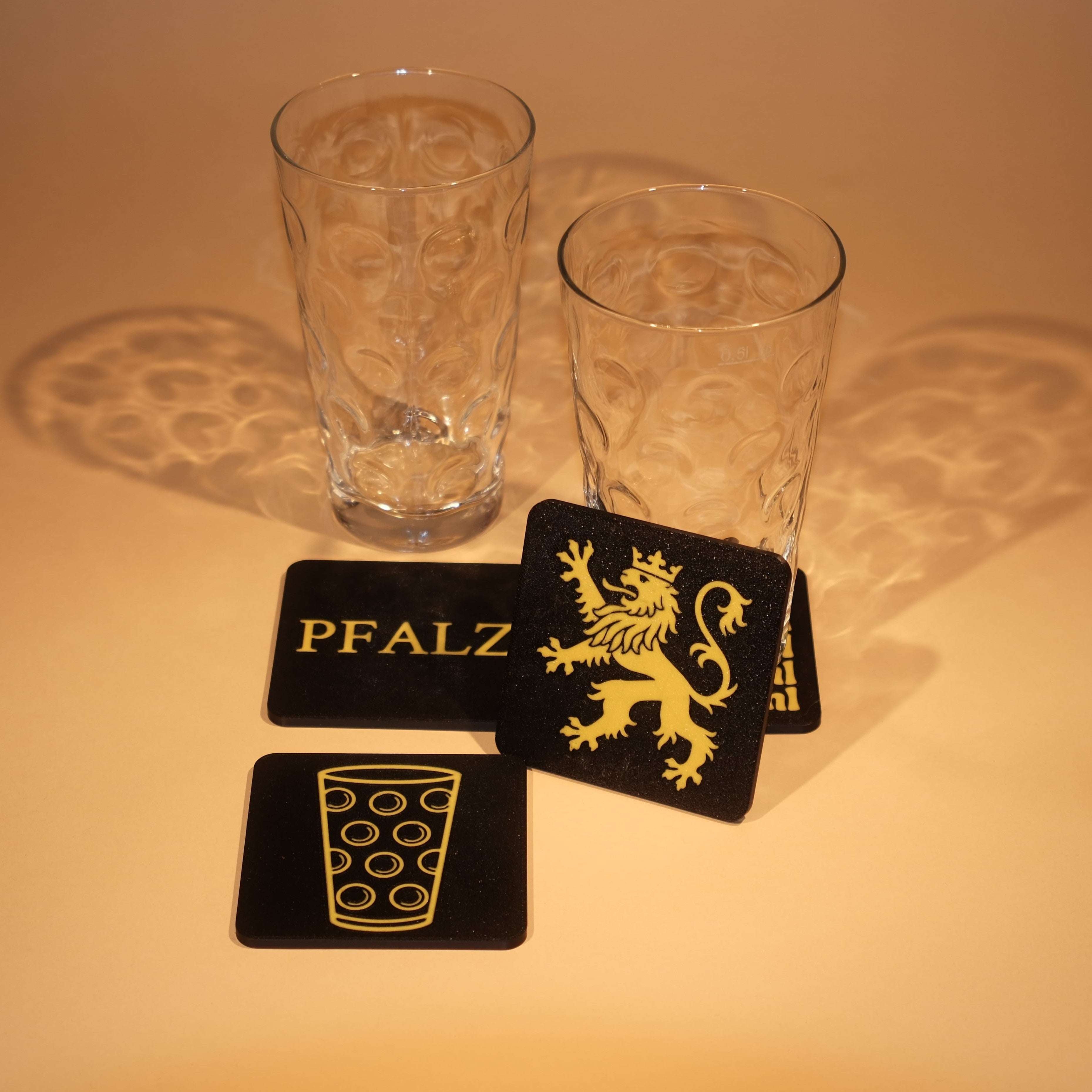 Untersetzer Bundle „Pfalz“ – 4er Set mit Pfälzer Motiven