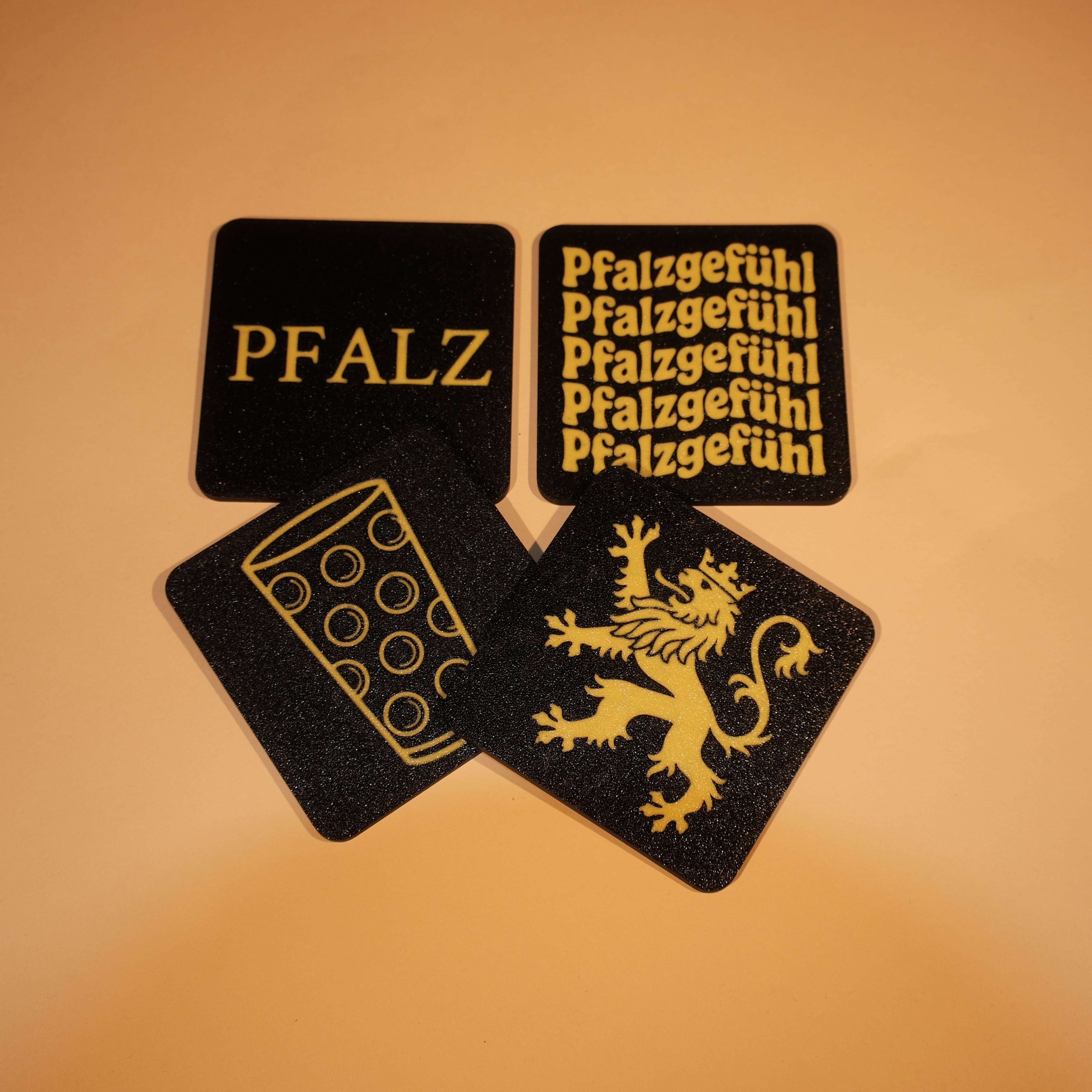 Untersetzer Bundle „Pfalz“ – 4er Set mit Pfälzer Motiven
