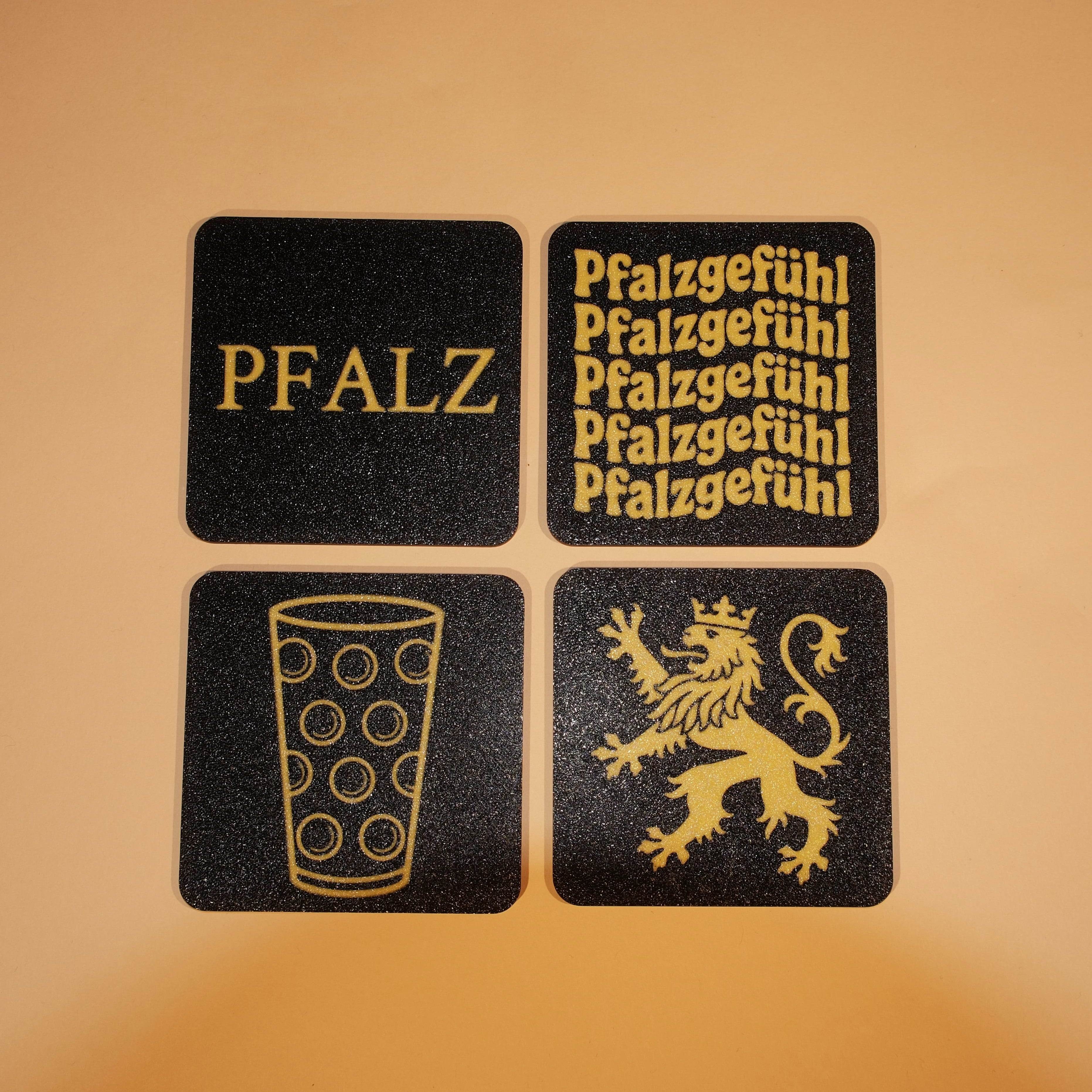 Untersetzer Bundle „Pfalz“ – 4er Set mit Pfälzer Motiven
