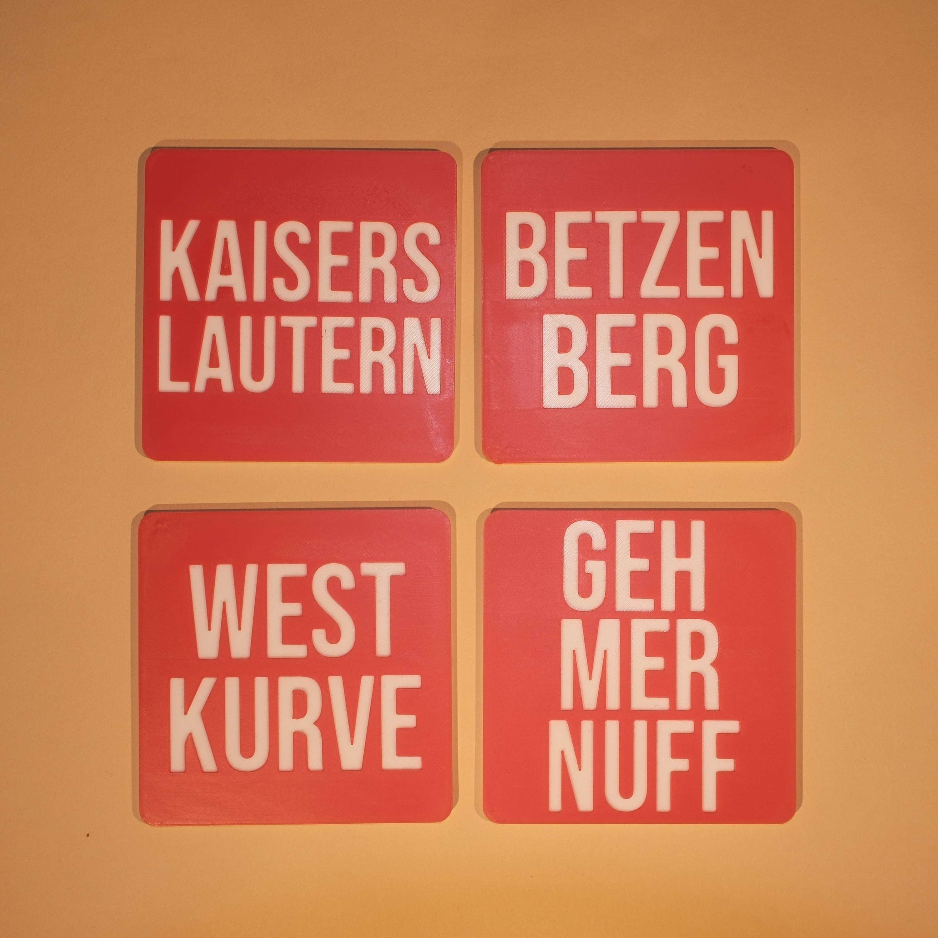 Untersetzer Bundle „Kaiserslautern“ - 4er Set für echte Lautrer Fußball Fans