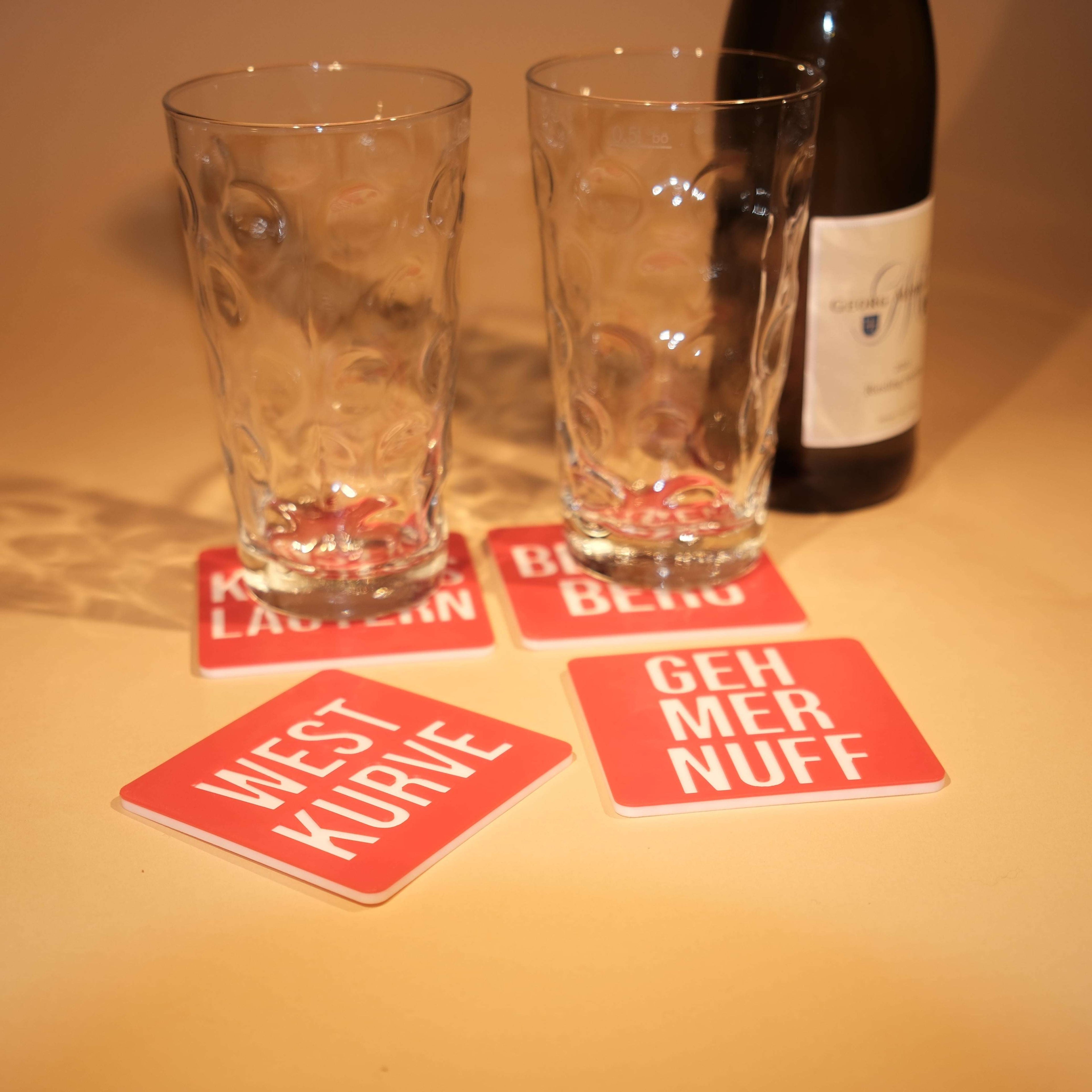 Untersetzer Bundle „Kaiserslautern“ - 4er Set für echte Lautrer Fußball Fans