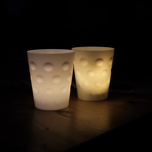 Dubbeglas LED-Teelichthalter – 3D-gedrucktes Pfalz Windlicht