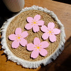 Mandelblüten Untersetzer Set – 4 Stück mit Halter im Pfalz-Design