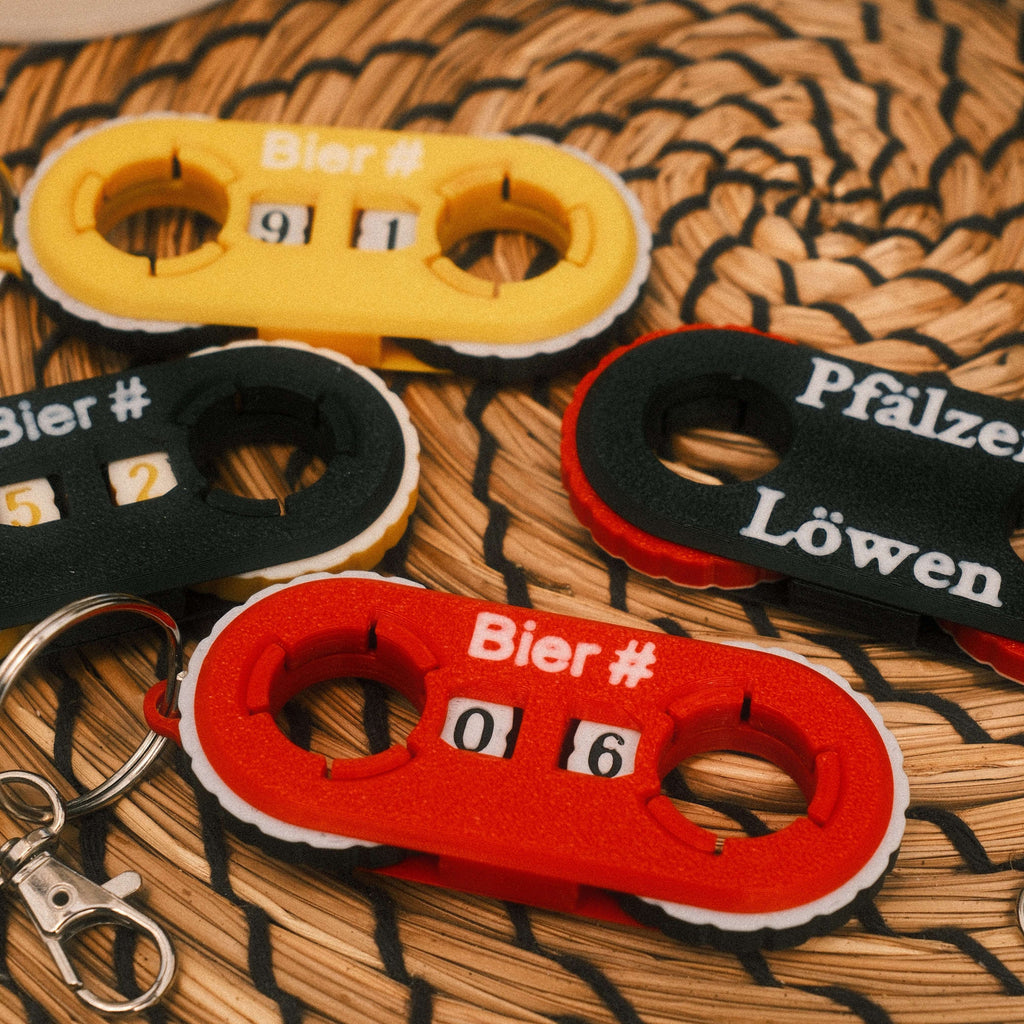 Bierzähler Schlüsselanhänger - Zähle deine Bier bis 99