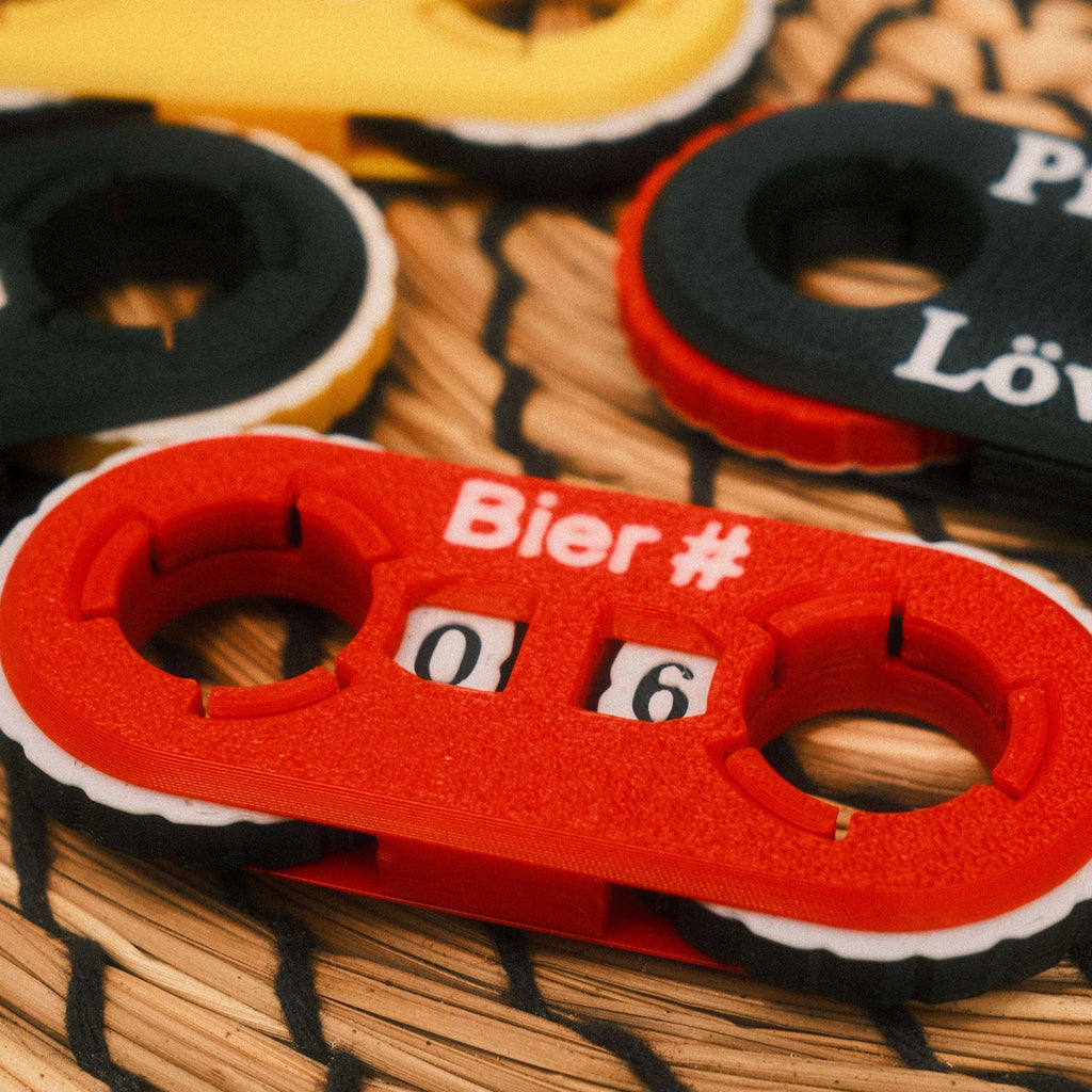 Bierzähler Schlüsselanhänger - Zähle deine Bier bis 99