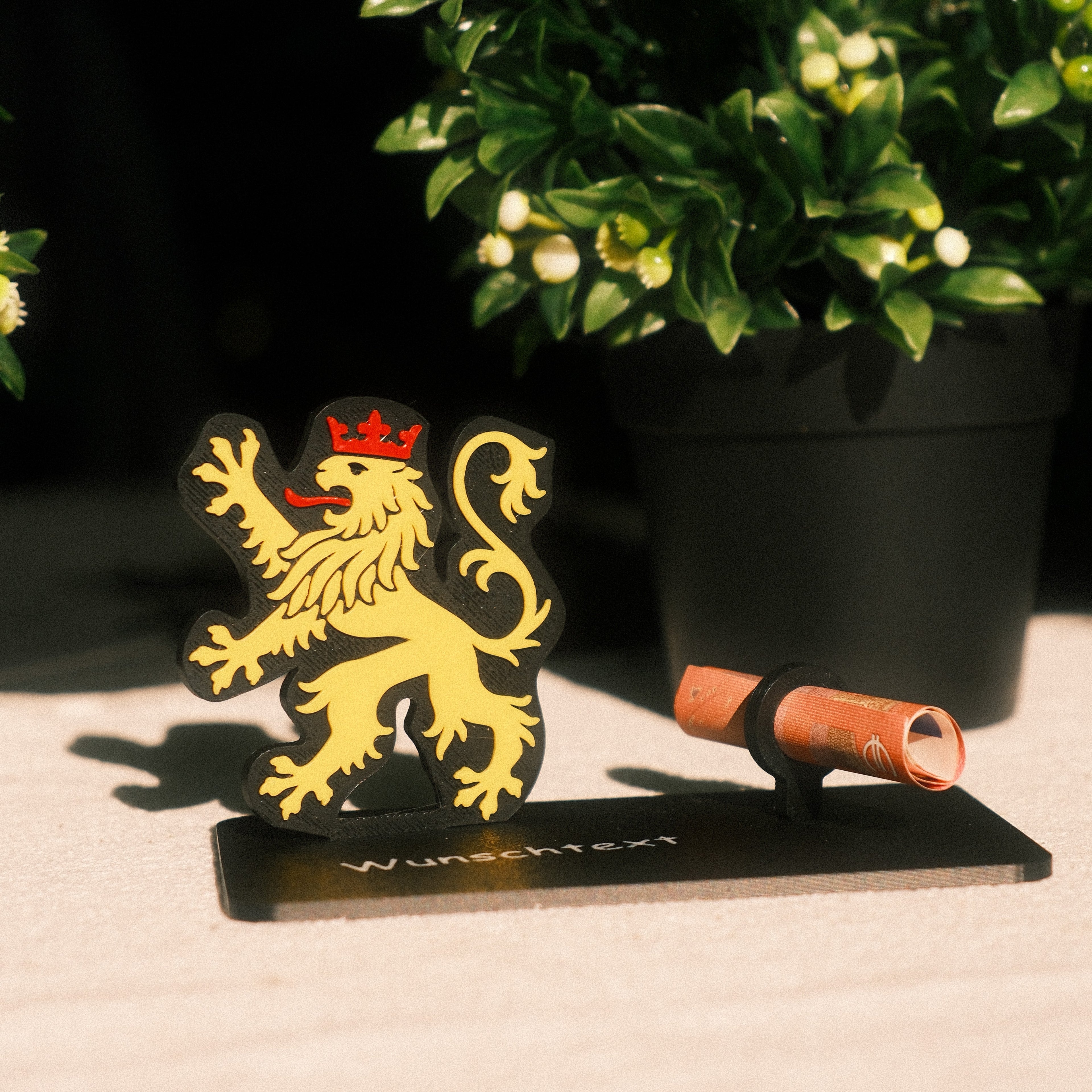 Personalisierbares Geldgeschenk Pfälzer Löwe – Geschenkidee für Pfälzer - Geschenk von den Pfälzer Löwen