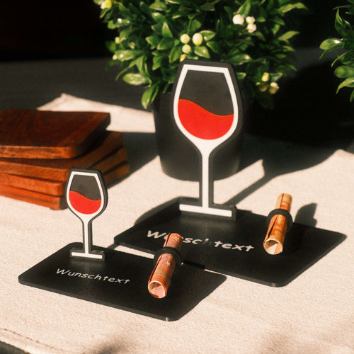 Personalisierbares Geldgeschenk Weinglas – Geschenkidee für Weinliebhaber aus der Pfalz - Geschenk von den Pfälzer Löwen