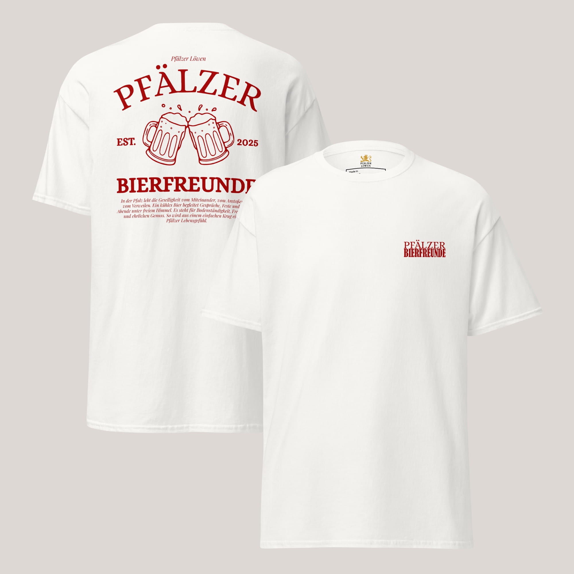 Pfälzer Bierfreunde Shirt Unisex | Bier aus der Pfalz T-Shirt | Pfälzer Löwen