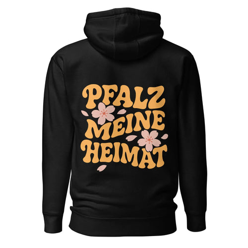 "Pfalz - Meine Heimat" Mandelblüten Hoodie Unisex - Pfälzer Löwen