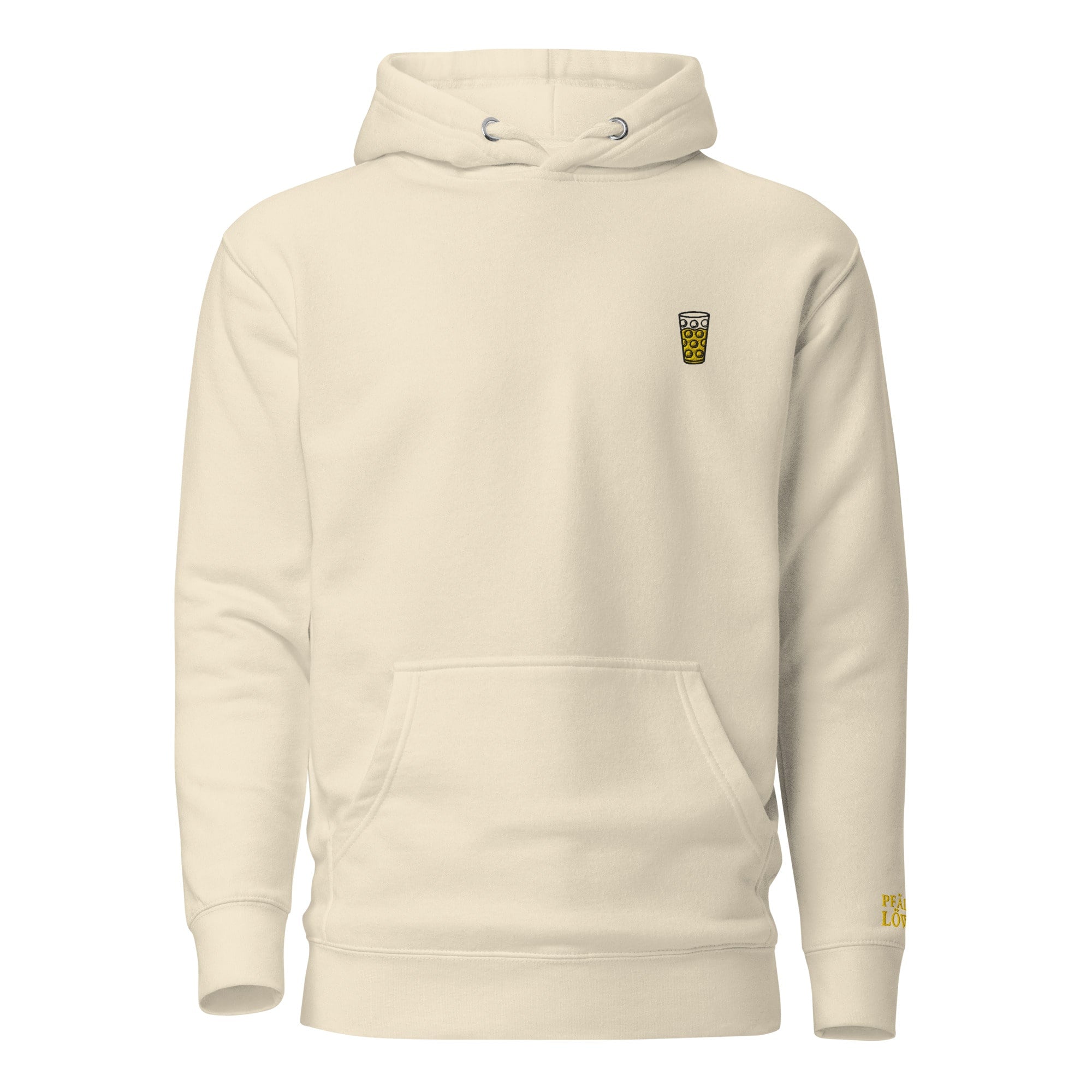 Gesticktes "Dubbeglas" Hoodie Unisex