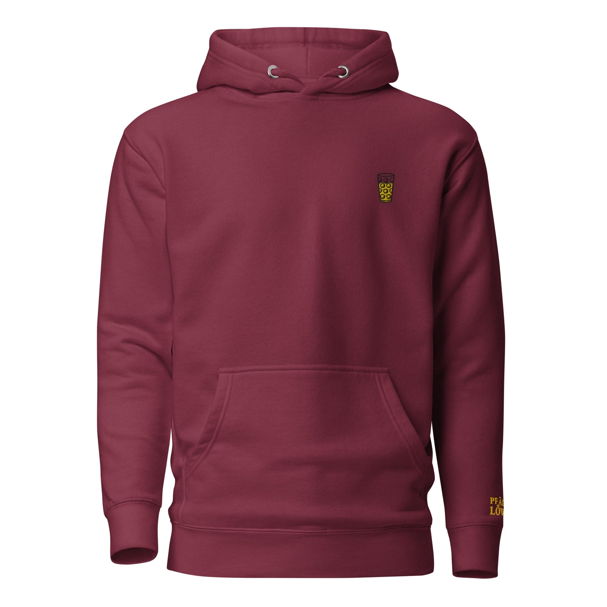 Gesticktes "Dubbeglas" Hoodie Unisex