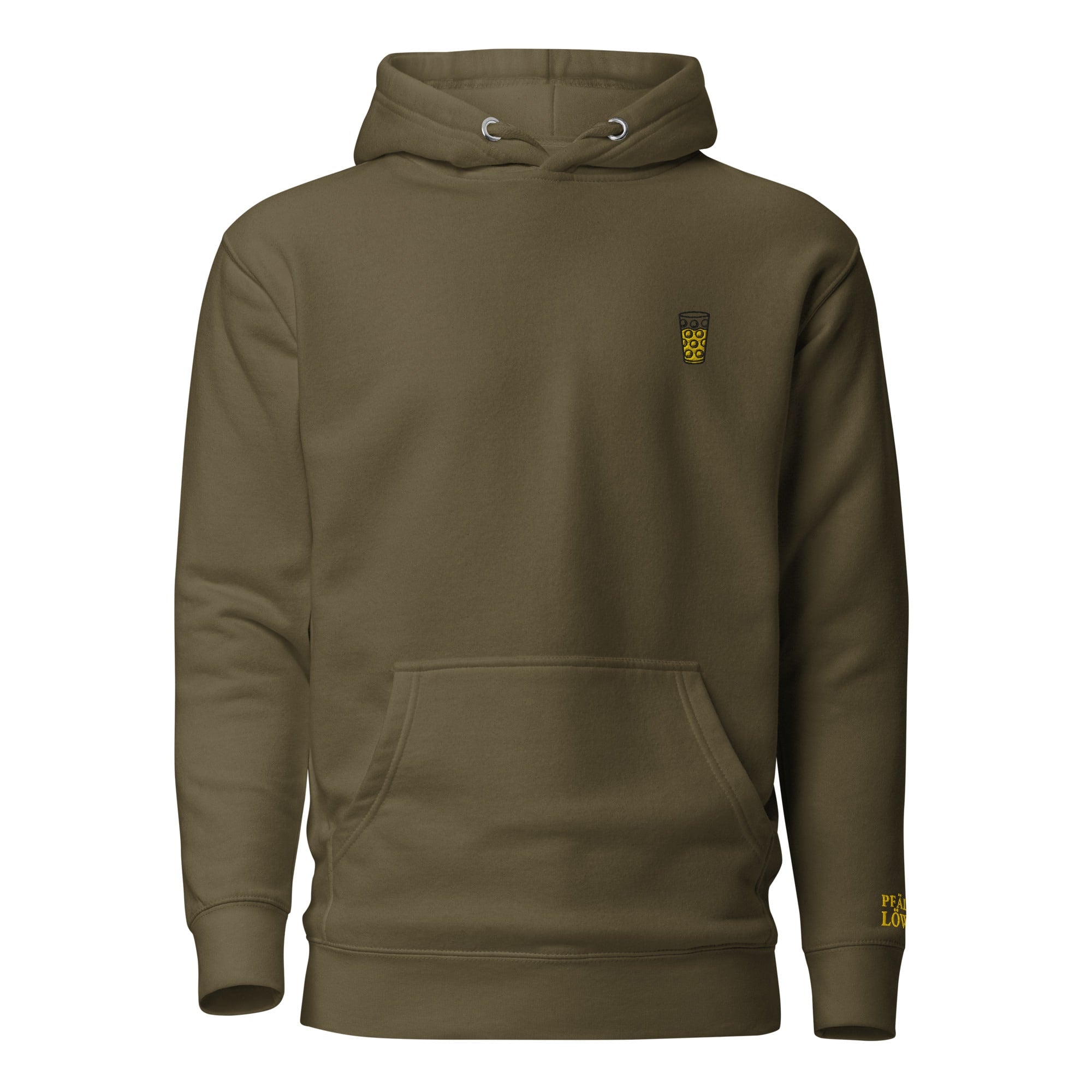 Gesticktes "Dubbeglas" Hoodie Unisex