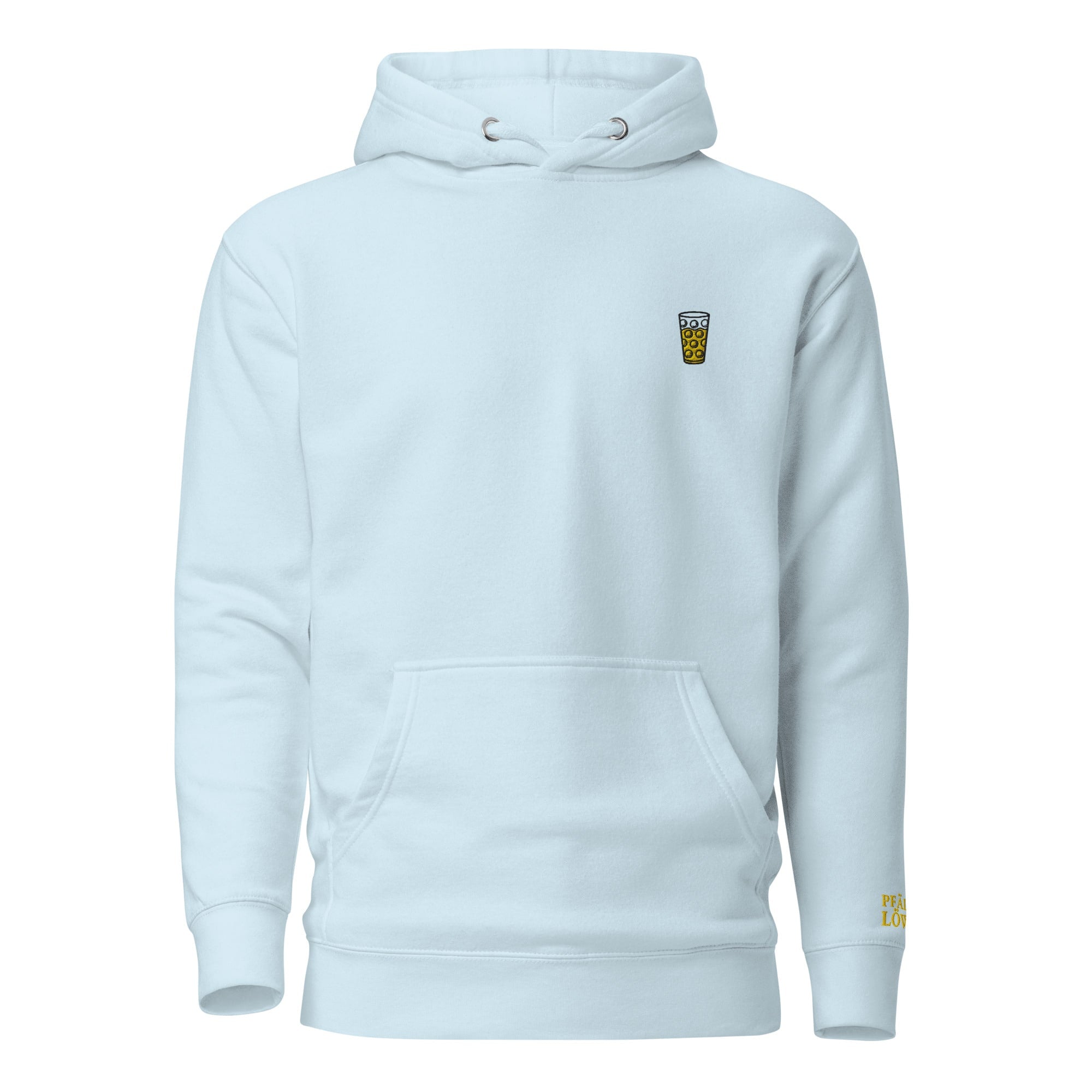 Gesticktes "Dubbeglas" Hoodie Unisex