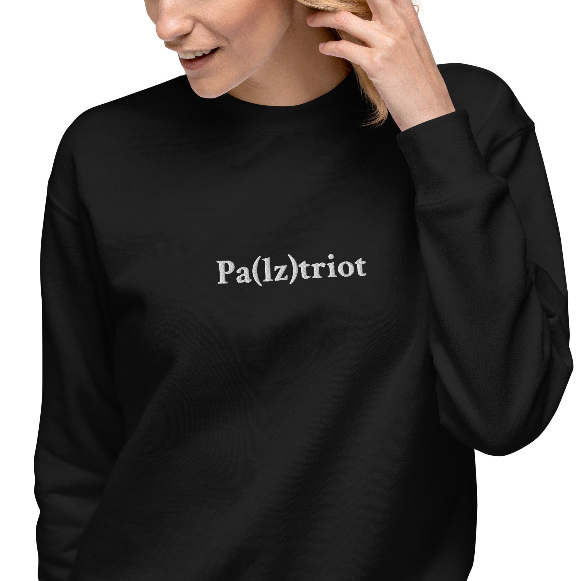 Gesticktes "Pa(lz)triot" Sweatshirt Unisex