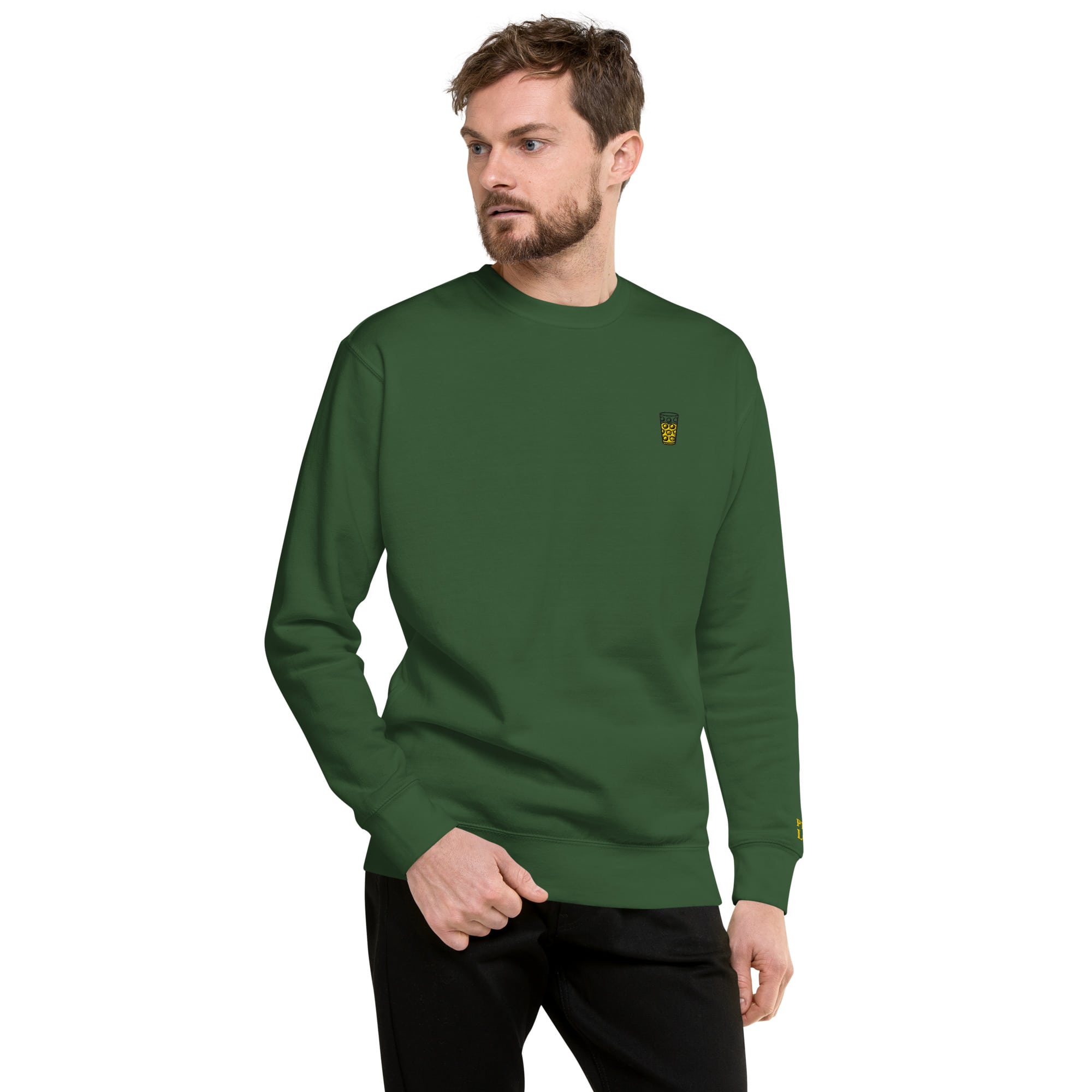 Gesticktes "Dubbeglas" Sweatshirt Unisex