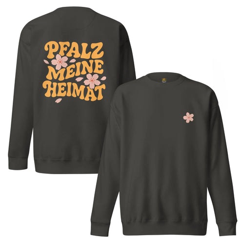 "Pfalz - Meine Heimat" Mandelblüten Sweatshirt Unisex - Pfälzer Löwen