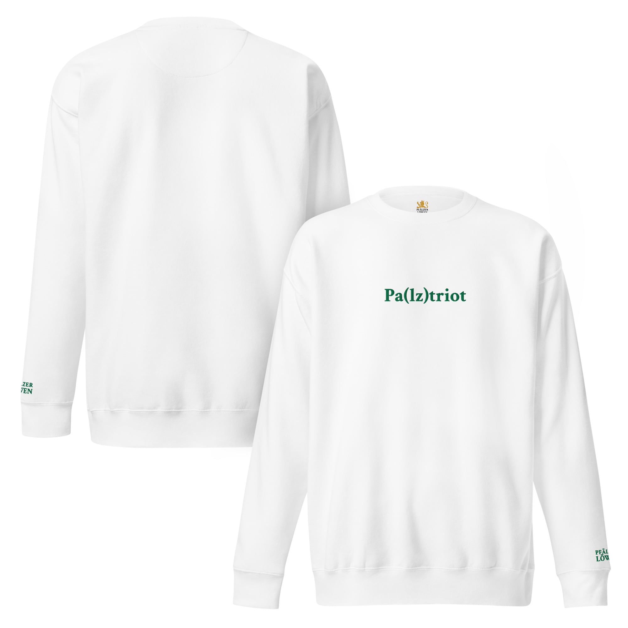 Gesticktes "Pa(lz)triot" Sweatshirt Unisex