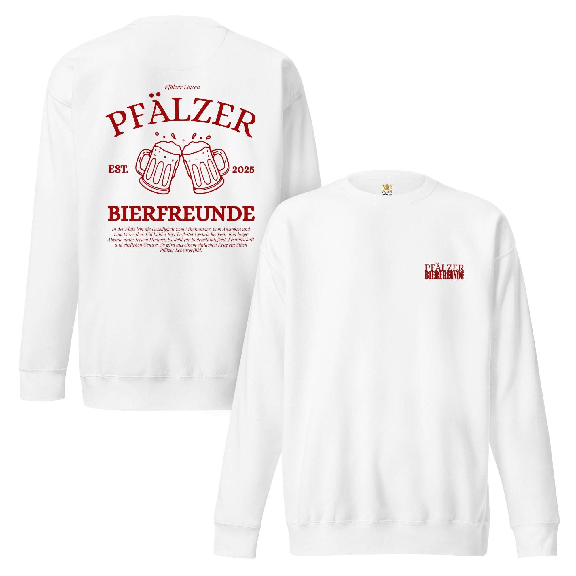 Pfälzer Bierfreunde Sweatshirt Unisex | Pfälzer Löwen | Kleidung für die Pfalz