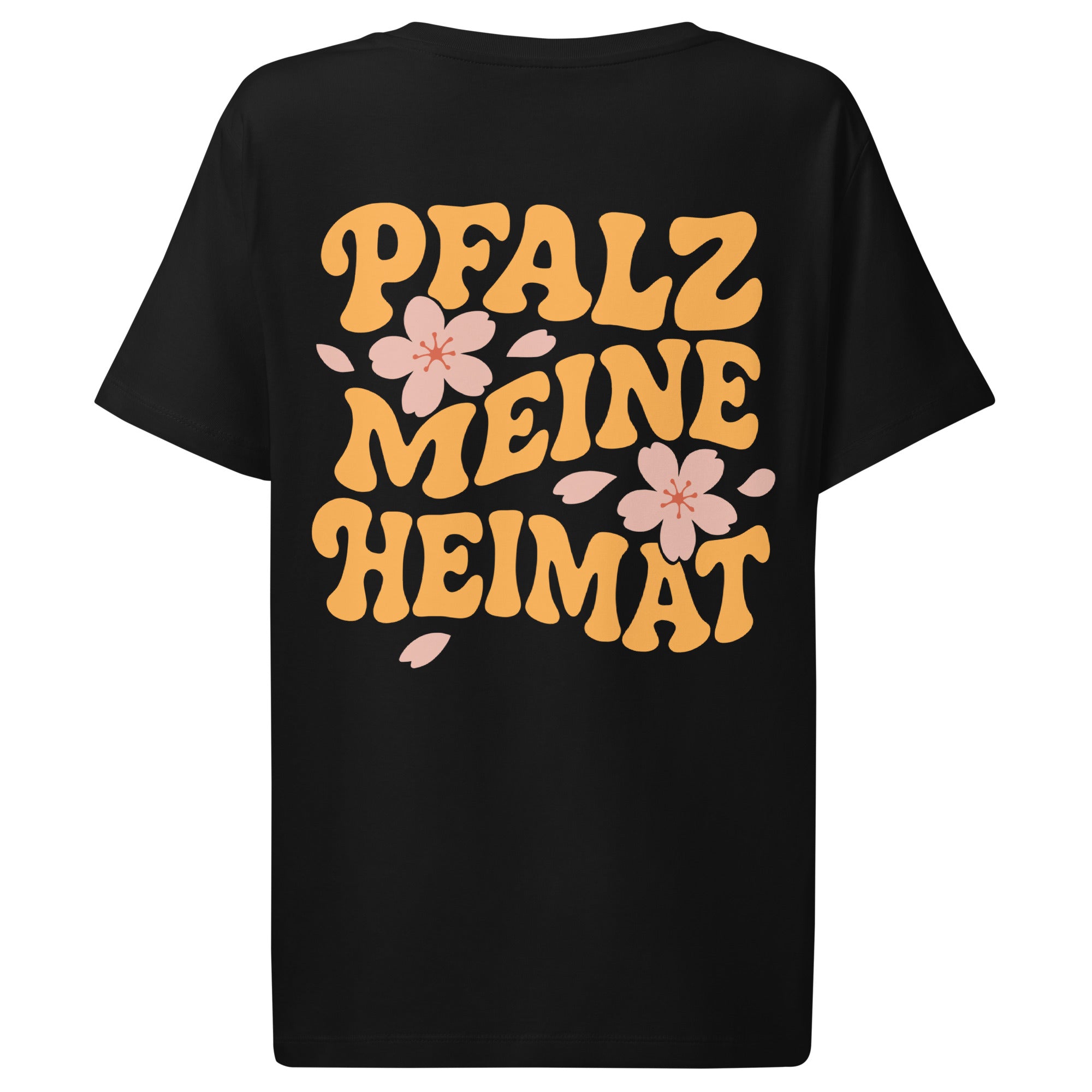 Pfalz Meine Heimat Mandelblüten Bio-Shirt Damen Schwarz | Pfälzer Löwen Frauen